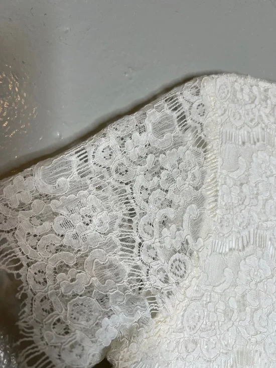 Lulus Take Me To Brunch Ivory Lace Shift Dress size Small - Picture 6 of 7